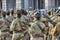 Alpine italian military forces during a parade