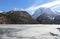 Alpine lake called Lago del Predil in Italy near Tarvisio Town a