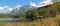 Alpine lake lautersee and karwendel mountains in autumn