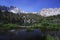 Alpine lake in Sierra Nevada of California