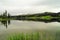 An alpine lake in stillness