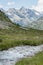 Alpine Landscape with Glacial River