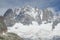 Alpine landscape with mountains and glacier