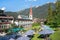 Alpine landscape with Pfarrkirche, Seefeld, Austria