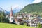 Alpine landscape with Pfarrkirche, Seefeld, Austria