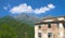 Alpine landscape and ruins