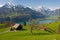 Alpine landscape in spring