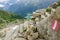 Alpine landscape and trail Zillertal Alps, Austria