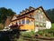 Alpine livestock farms and stables on the slopes of Alvier mountain in the Appenzell Alps mountain range