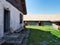 Alpine livestock farms and stables on the slopes of Alvier mountain in the Appenzell Alps mountain range