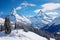 Alpine Majesty: Swiss Peaks Cloaked in Pristine Snow