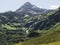 Alpine massif, beautiful Alpine canyon in Austria. Alpine Gastein Valley in summer.