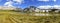 Alpine Meadow Natural Grassland Blue Lake Green Field Banff Summertime Hiking Canadian Rocky Mountains