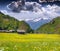 Alpine meadows near the village of Bondo