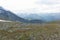 Alpine meadows, view from Kara-Turek Pass, Altai Mountains, Russia