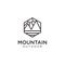 Alpine Mountain Adventure logo Line . Mountain Outdoor Logo Design ,Hiking, Camping, Expedition And Outdoor Adventure. Exploring N