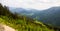 Alpine mountain hiking path in Austria