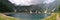 Alpine mountain lake panorama 1