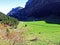 Alpine mountain pasture valley Alpsee in the Alpstein mountain range and in the Appenzellerland region