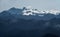 Alpine mountain silhouette layers nature landscape panorama from Brewster Hut West Coast Otago Southern Alps New Zealand