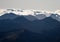 Alpine mountain silhouette layers nature landscape panorama from Brewster Hut West Coast Otago Southern Alps New Zealand