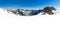 Alpine mountains peaks panoramic  view landscape, Mont Blanc massif