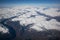 Alpine panorama from the aircraft,