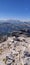 Alpine Panorama Dolomites Summer beautiful background Rock