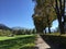 Alpine panoramic view of mountain peaks