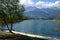 Alpine Passy lake in the Arve Valley,