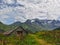 Alpine pasture chalet in high mountain, french alps.