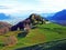 Alpine pastures and grasslands one the slopes of the Sevelerberg and Werdenberg mountains, Sevelen - Switzerland