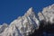 Alpine peack aiguille noire de peuterey monte bianco