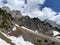 Alpine peaks FrÃ¼msel and Schibenstoll in the Churfirsten mountain range, between the Obertoggenburg region and Lake Walensee