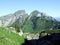 Alpine peaks Sichli, Gamsberg, Wissen Frauen, Schiffberg and Sichelchamm in the Alviergruppe mountain range