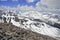 Alpine scene with snow capped mountains in Yosemite National Park