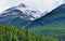 Alpine scenery along the Icefields Parkway between Jasper and Banff in Canadian Rockies