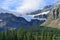 Alpine scenery along the Icefields Parkway between Jasper and Banff in Canadian Rockies