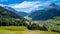 Alpine scenery surrounding the Austrian village of Nauders
