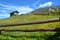 The alpine scenic landscapes of mountains, meadows and flowers at Dondena, Aosta Valley, Italy in natural reserve of Mount Avic