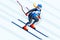 Alpine Skiing Clipart Vector