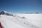 Alpine skiing slope. Caucasus, Roza Khutor. 26.02.21