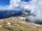 Alpine spring atmosphere with the last remnants of winter and snow on the slopes of the Pilatus mountain range, Alpnach