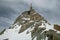 Alpine summit cable car station Aiguille du Midi M