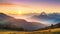 Alpine Sunrise Splendor: A Symphony of Colors in Nature\\\'s Theater