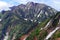 Alpine terrain of the Northern Alps in Japan