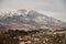 Alpine town village Povo Trento in winter light rural