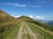 Alpine trail in the alps of Lake Como