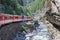 Alpine train in the Swiss Alps