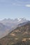Alpine valley and snowcapped himalaya range in tawang, arunachal pradesh
